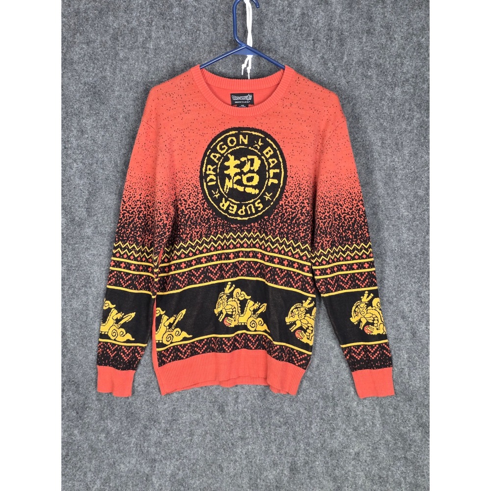 Dragon‎ Ball Super Shenron Anime Graphic Print Sweater Men's L Pullover Knitwear